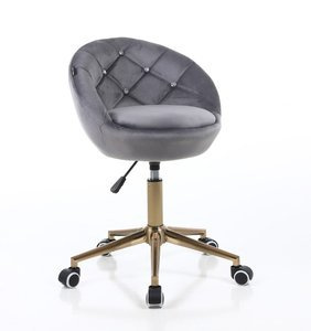 HR948K Grafit Modern Velúr Szék Arany lábbal