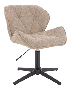 HR111CROSS Latte modern boucle szék fekete lábbal