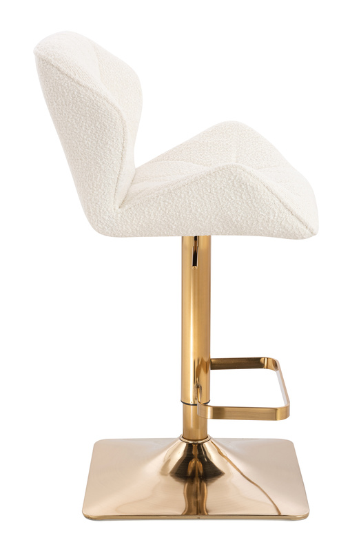 HR111KW Krémszínű modern boucle szék arany lábbal