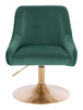 HR920N Sötétzöld Modern Velúr Szék Arany lábbal