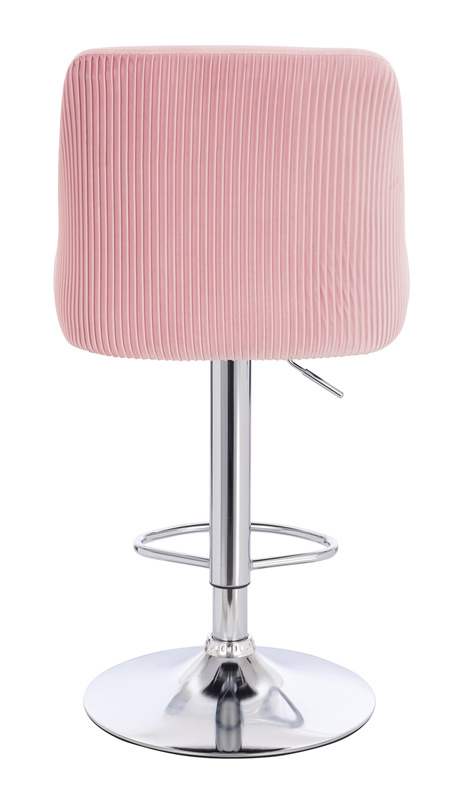 HR920W Púder Rózsaszín Modern Velúr Szék Krómozott lábbal