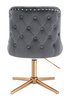 HR940CROSS Grafit Modern Velúr Szék Arany lábbal