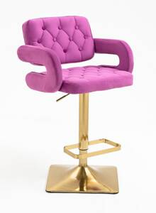 HR8403KW Fukszia modern velúr szék arany lábbal