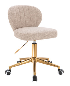 HR193K Latte modern boucle szék arany lábbal
