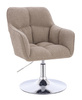 HR550N Latte modern boucle szék krómozott lábbal