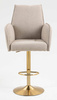 HR280W Latte modern boucle szék arany lábbal