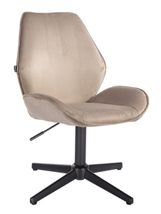 HR350CROSS Latte modern velúr szék fekete lábbal