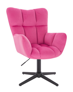 HR650CROSS Málna modern velúr szék fekete lábbal