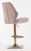HR350KW Halványlila modern velúr szék arany lábbal