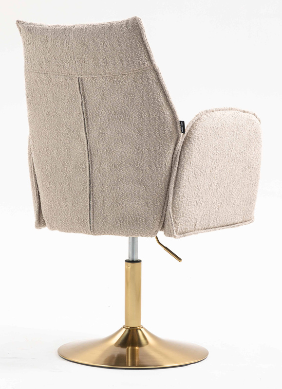 HR280N Latte modern boucle szék arany lábbal
