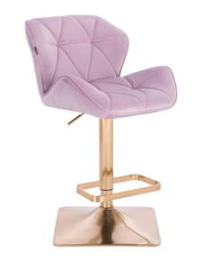 HR111KW Halványlila modern velúr szék arany lábbal