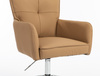 HR250K Karamell Színű Prémium Soft Műbőr Szék Krómozott Lábbal