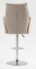 HR280W Latte modern boucle szék krómozott lábbal