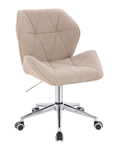 HR212K Latte modern boucle szék krómozott lábbal