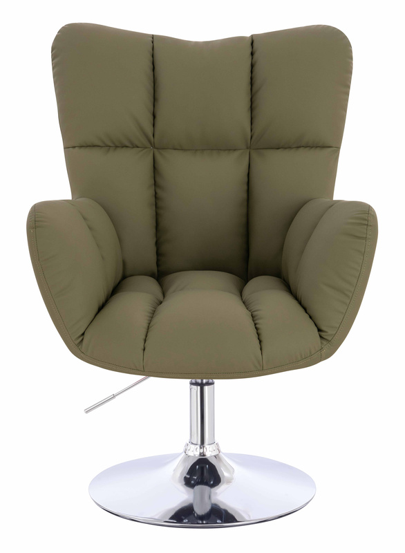 HR650N Khaki Műbőr Premium Soft szék krómozott lábbal