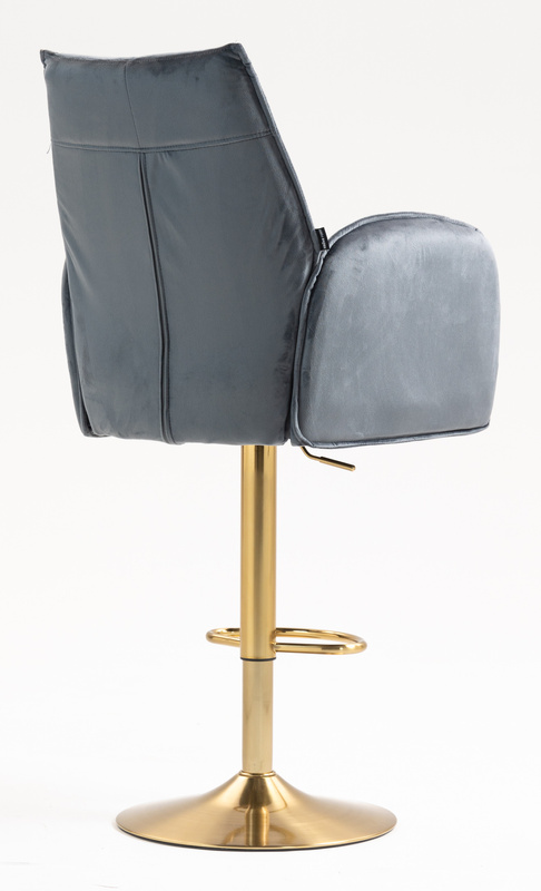 HR280W Grafit Modern Velúr Szék Arany lábbal