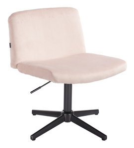 HR150CROSS Púder Rózsaszín Modern Velúr Szék Fekete lábbal