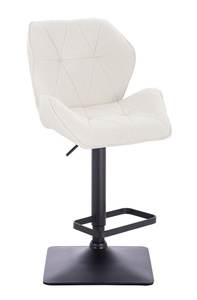 HR212KW Krémszínű modern boucle szék fekete lábbal