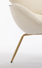 HR2045 Krémszínű modern boucle szék arany lábbal