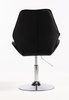 HR350N Fekete modern velúr szék krómozott lábbal