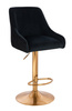 HR920W Fekete Modern Velúr Szék Arany lábbal