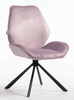 HR350 CSILLAGLÁB Halványlila modern velúr szék fekete lábbal