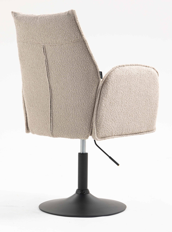 HR280N Latte modern boucle szék fekete lábbal