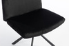 HR150 CSILLAGLÁB Fekete Modern Velúr Szék Fekete lábbal