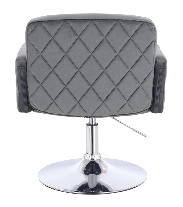 HR802N Grafit Modern Velúr Szék Krómozott lábbal