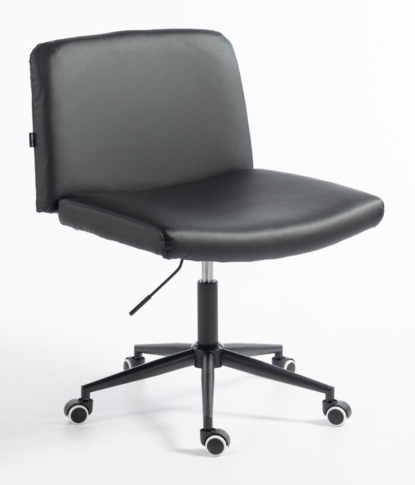 HR150K Fekete Modern Műbőr Szék Fekete lábbal