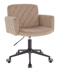 HR802K Latte Modern Velúr Szék Fekete lábbal