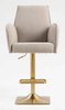 HR280KW Latte modern boucle szék arany lábbal