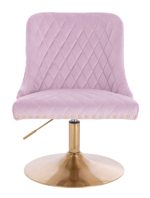 HR940N Halványlila Modern Velúr Szék Arany lábbal