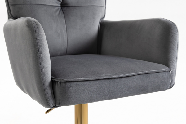 HR250W Grafit modern velúr szék arany lábbal