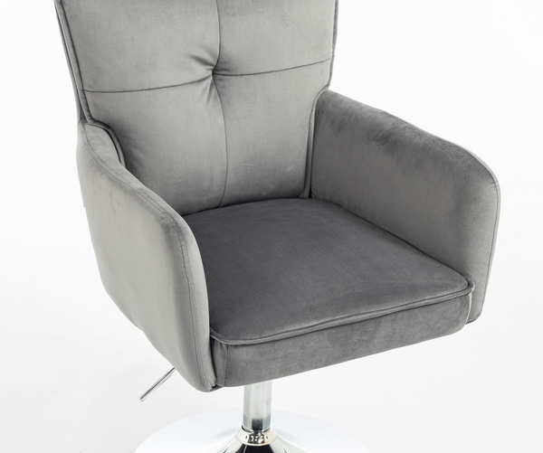 HR250N Grafit modern velúr szék krómozott lábbal