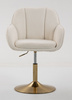 HR2055N Krémszínű Modern Boucle Szék Arany lábbal