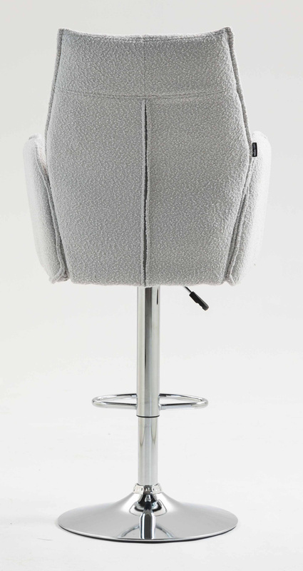HR280W Szürke modern boucle szék krómozott lábbal