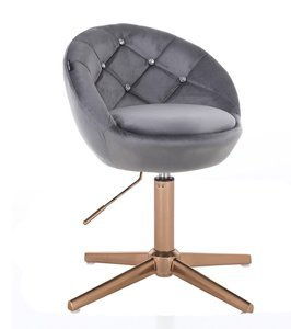 HR948CROSS Grafit modern velúr szék arany lábbal