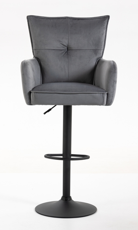 HR250W Grafit modern velúr szék fekete lábbal