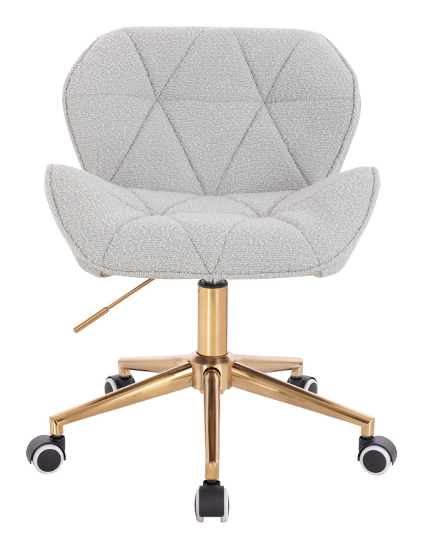 HR111K Szürke modern boucle szék arany lábbal