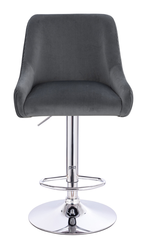 HR920W Grafit Modern Velúr Szék Krómozott lábbal