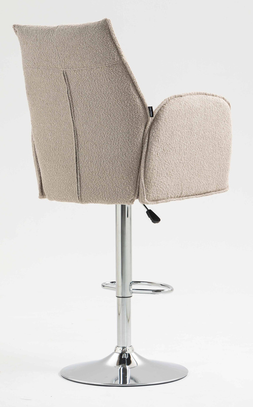 HR280W Latte modern boucle szék krómozott lábbal
