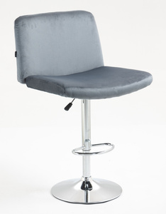 HR150W Grafit Modern Velúr Szék Krómozott lábbal