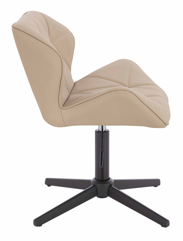 HR111CROSS Krémszínű Műbőr Premium Soft szék fekete lábbal