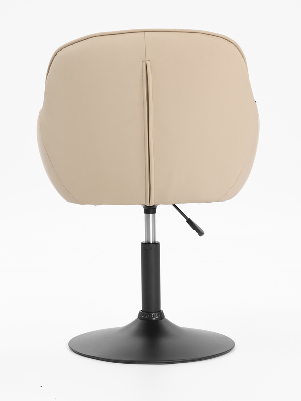 HR2055N Krémszínű Modern Műbőr Szék Fekete lábbal