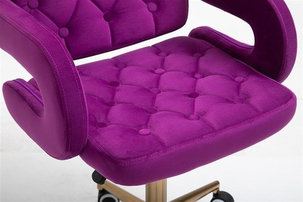 HR8403N Fukszia modern velúr szék arany lábbal