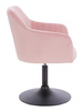 HR190N Púder Rózsaszín Modern Velúr Szék Fekete lábbal