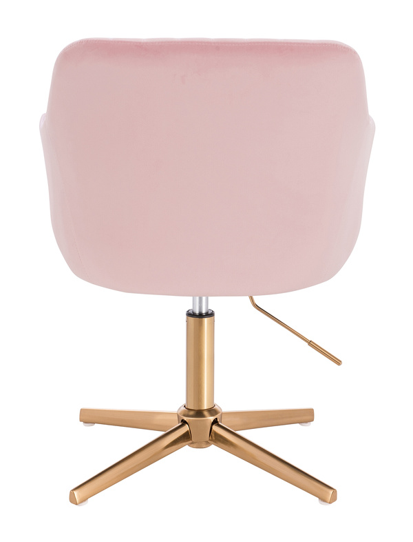HR190CROSS Púder Rózsaszín Modern Velúr Szék Arany lábbal