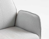 HR280W Szürke modern boucle szék fekete lábbal