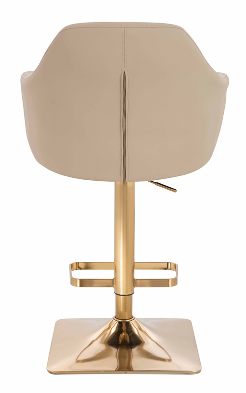HR831KW Krémszínű Műbőr Premium Soft szék Arany lábbal